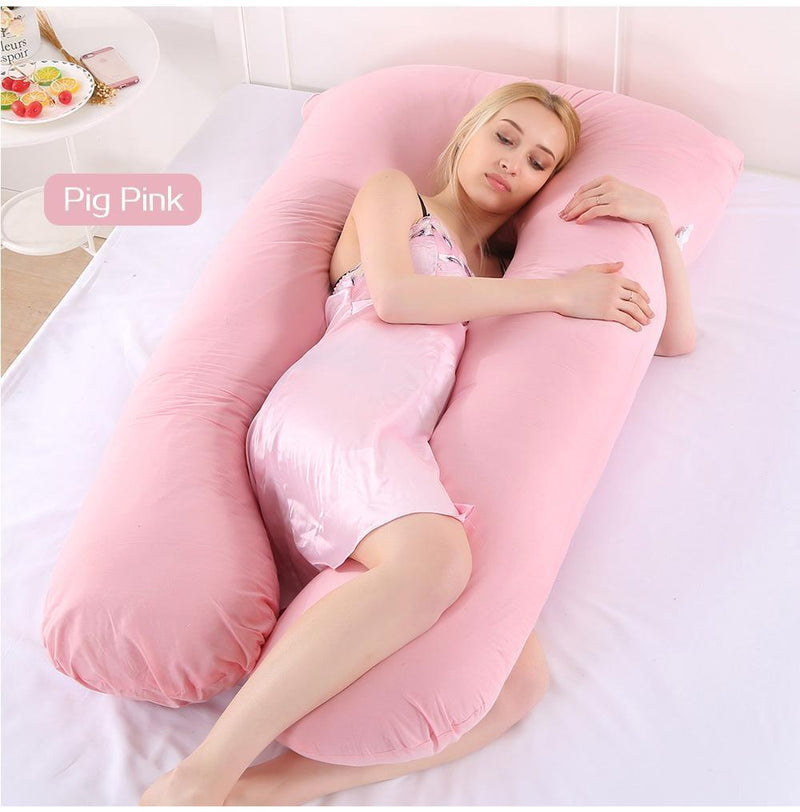 Bestsellrz® Pregnancy Body Pillow U Shaped Maternity Comfortable Support Pillows Pregnancy Pillows Pig Pink Cuddlevi™ - Maternity Pillow