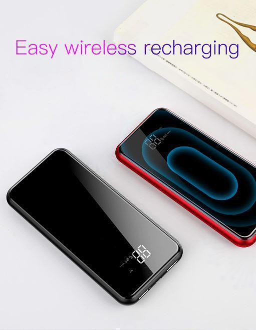 Bestsellrz® QI Wireless Power Bank Fast Charger - Intelli-PowerGo™ Power Bank Red Intelli-PowerGo™