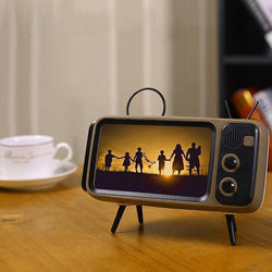 Bestsellrz® Retro Speaker Phone Holder Portable Bluetooth TV Dock- Phonitix™ Home Brown and White Phonitix™