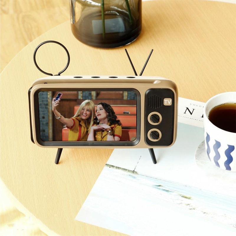 Bestsellrz® Retro Speaker Phone Holder Portable Bluetooth TV Dock- Phonitix™ Home Phonitix™