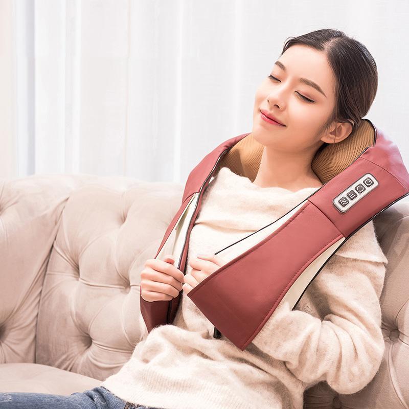 Bestsellrz® Shiatsu Back Neck Shoulder Cervical Massager with Heat - Relaxza™ Massage & Relaxation Brown / US Plug Relaxza™