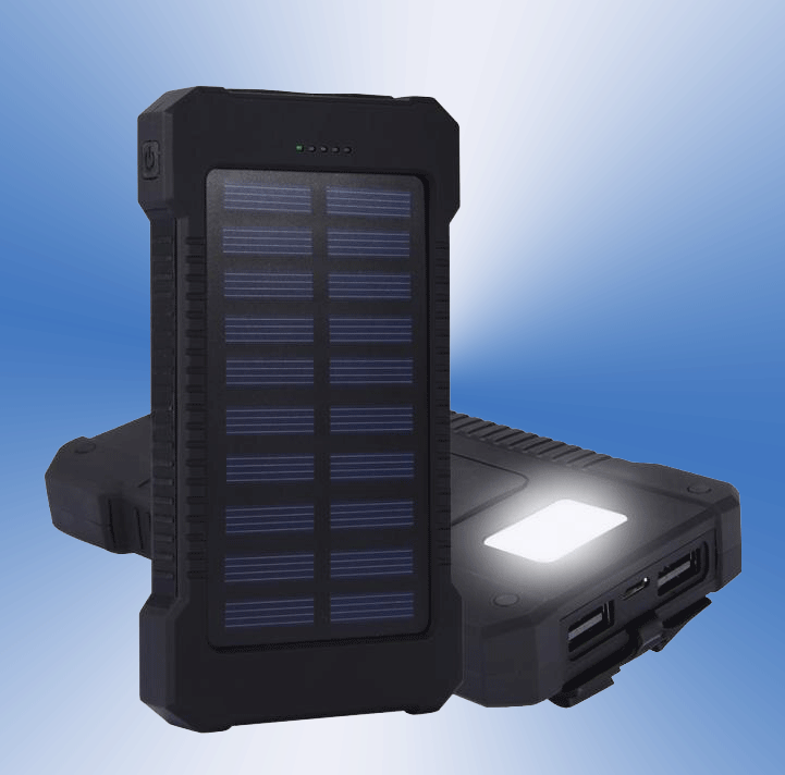 Bestsellrz® Solar Battery Charger Portable Sun Power Bank Waterproof - Chargix™ Power Bank Black Chargix™