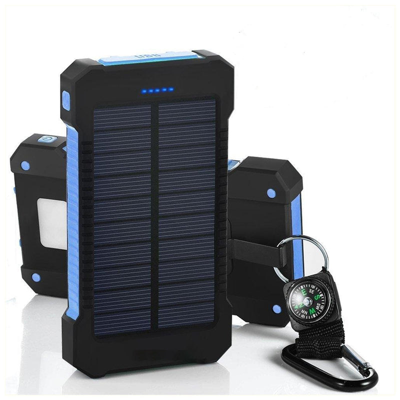 Bestsellrz® Solar Battery Charger Portable Sun Power Bank Waterproof - Chargix™ Power Bank Blue Chargix™