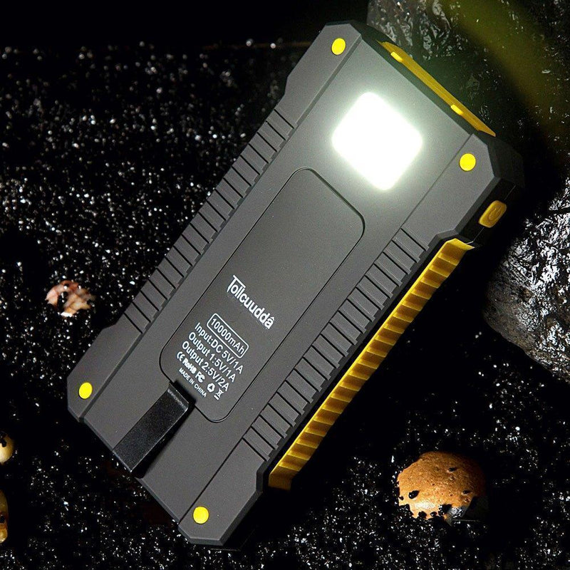Bestsellrz® Solar Battery Charger Portable Sun Power Bank Waterproof - Chargix™ Power Bank Yellow Chargix™