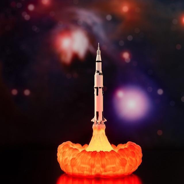 Bestsellrz® Space Rocket Night Lamp Shuttle Table Night Light - Spacence™ LED Night Lights Saturn V / 21cm Spacence™