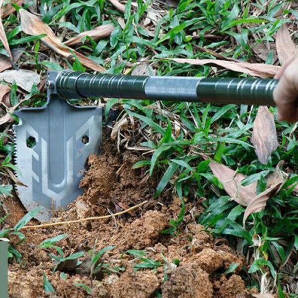 Bestsellrz® Survival Gear Shovel Digging Tools for Hard Ground Camping -Exoshovel™ Tactical Shovel Silver  76CM Exoshovel™
