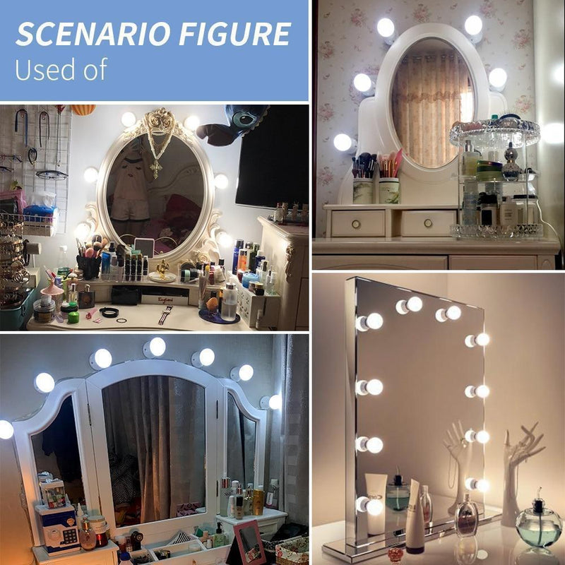 Bestsellrz® Vanity Mirror Lights Makeup Professional Hollywood Led Bulbs - Lumaglam™ LED Indoor Wall Lamps Lumaglam™