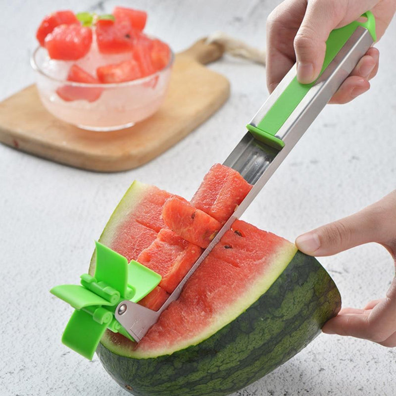 Bestsellrz® Watermelon Cube Cutter Slicer Cantaloupe Melon Windmill Cutting Tool  Shredders & Slicers Quikube™
