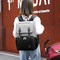 Bestsellrz® Waterproof Diaper Bag Backpack for Moms Baby Nappy Bags USB Port - MimiLove™ Diaper Bags Black and Grey MimiLove™