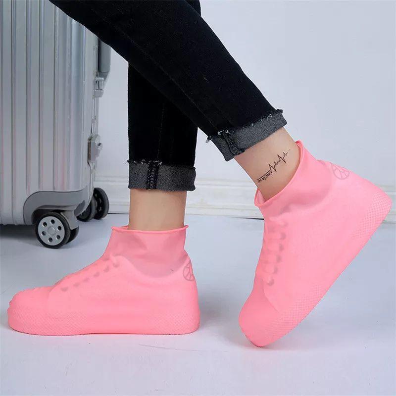 Bestsellrz® Waterproof Shoe Covers For Rain Travel Rubber Overshoes Reusable Shoes Covers Pink / S Shoelio™