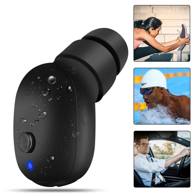 Bestsellrz® Wireless Bluetooth Waterproof Rechargeable Earbud with Mic- Splashbud™ Phone Earphones & Headphones Black - One Unit Splashbud™
