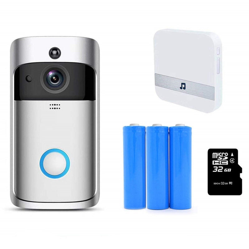 Bestsellrz® Wireless Camera Video Wifi Smart Ring Doorbell - Supabell™ Surveillance Cameras Supabell™ + Batteries + Chime + 32 GB Card Supabell™