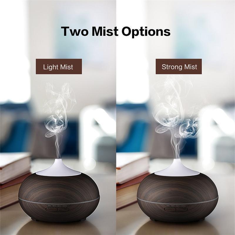 Bestsellrz® Wood Grain Cool Mist Humidifier Essential Oil Diffuser Ultrasonic Humidifiers Dark wood without essential oils / US Aeroxy™
